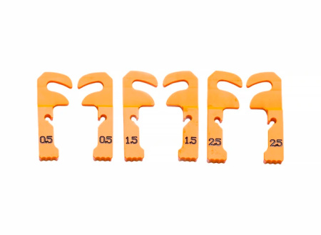 GAMMA Dental Protrusion Stop Set - набор протрузионных ограничителей, цвет оранжевый, 0,5/1,5/2,5 мм