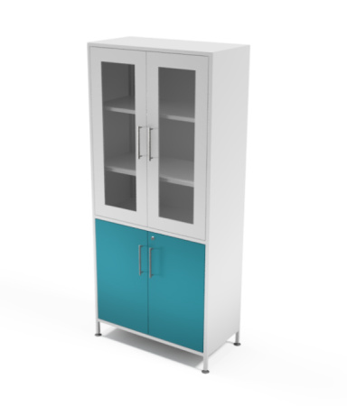 ВЗМО ШМС СКБ-2СМ – Шкаф медицинский двухстворчатый двухсекционный со стеклом